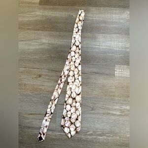 Steven Harris Hand Made Baseball Neck Tie Sports Casual White Red Polyester Mens